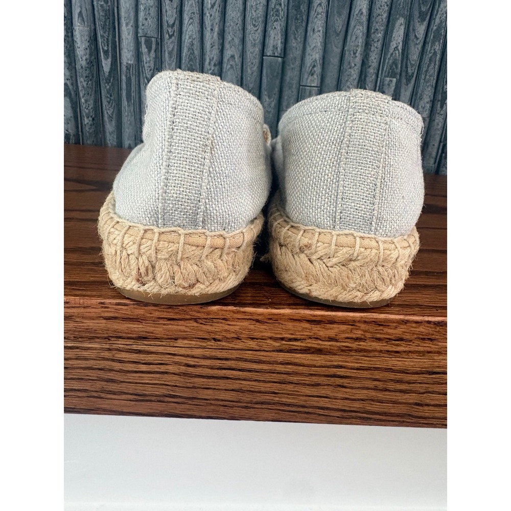 Soludos La Vie En Rose Grey Canvas Embroidered Espadrille Flats Womens 7.5 - Picture 5 of 6